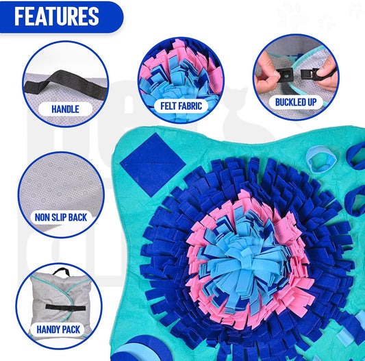 Snuffle Mat for Dogs Large Breed, Cats - 25" X 25’’ Enrichment Toys for Large Snuffle Mat Dogs Encourages Natural Foraging Skills and Stress Relief for Size Small/Medium/Large Dog