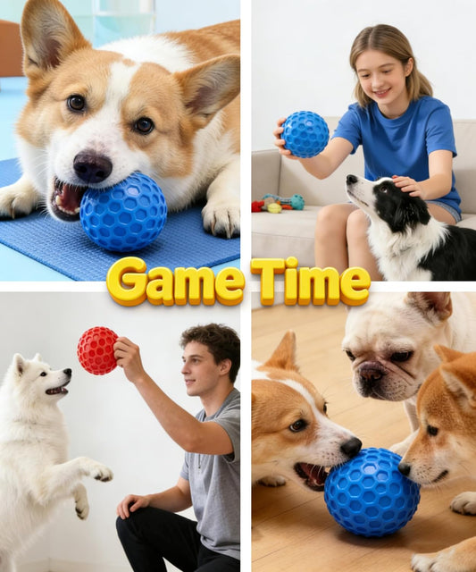 3 PCS Indestructible Squeaky Dog Toy Balls Carrot for Aggressive Chewers Interactive Dog Toys to Keep Them Busy Rubber Chew Toy for Large Medium Breeds Outdoor
