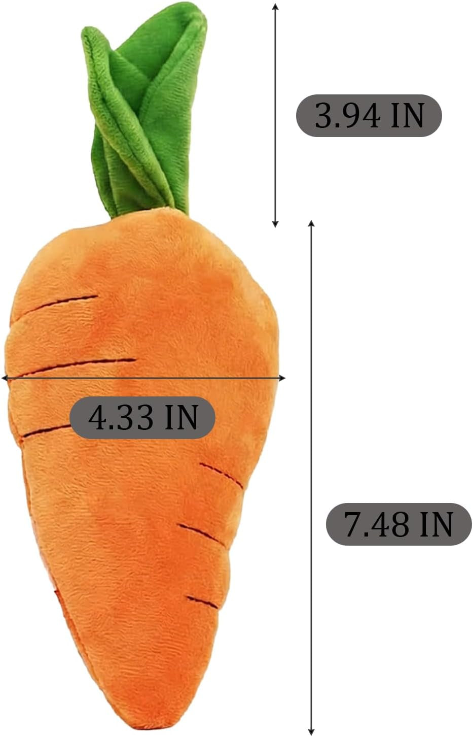 3 PCS Indestructible Squeaky Dog Toy Balls Carrot for Aggressive Chewers Interactive Dog Toys to Keep Them Busy Rubber Chew Toy for Large Medium Breeds Outdoor