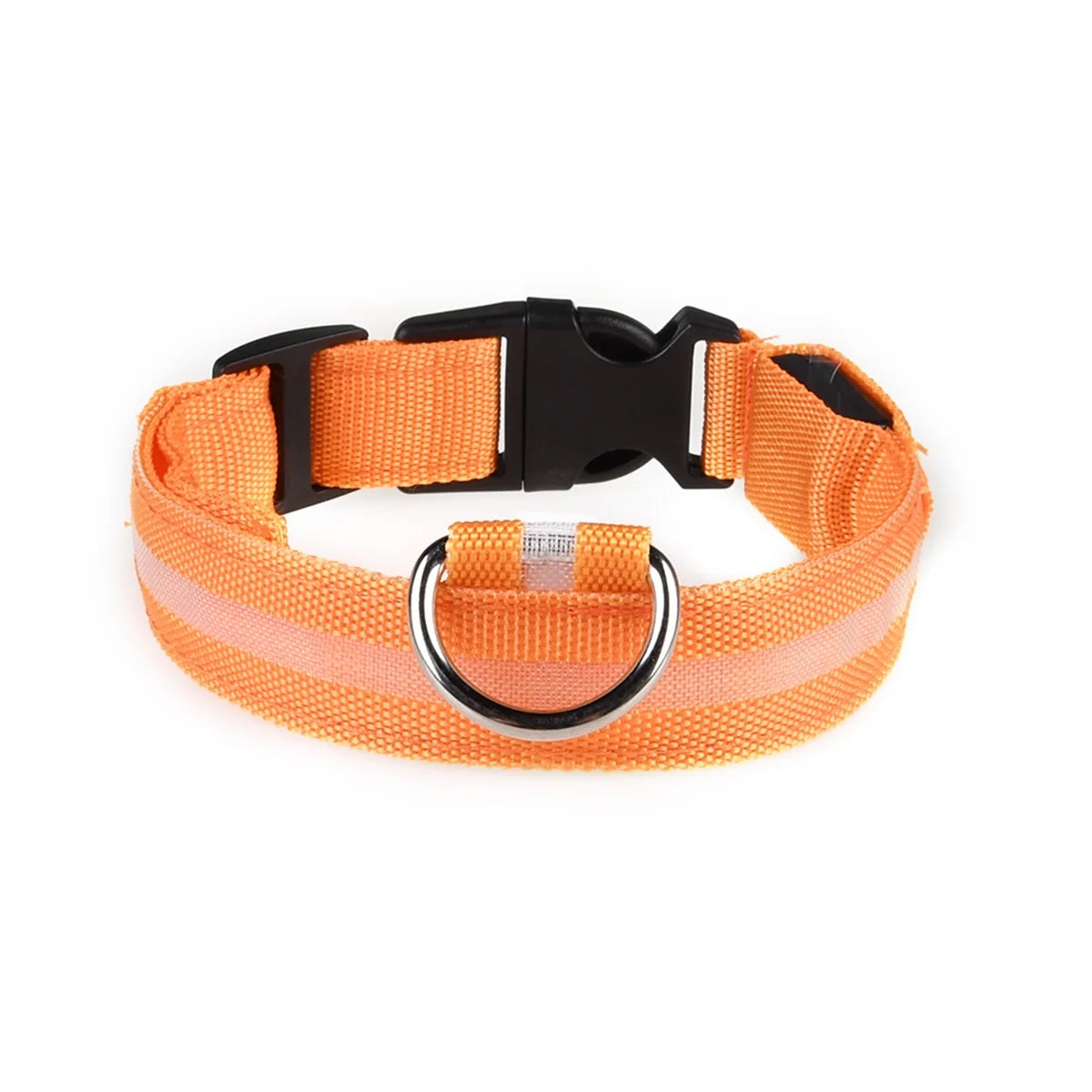 LED Dog Collar USB Rechargeable Waterproof Adjustable Light up Dog Collar Super Bright Safety Light Glowing Collars