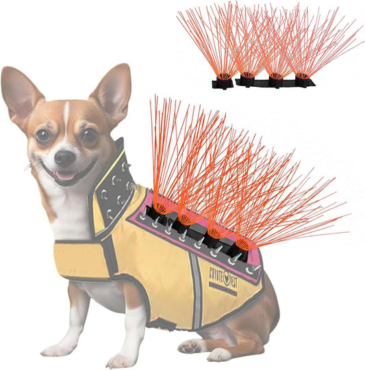 Coyotewhiskers | Protective Nylon Bristles for  or Spikevest Dog Harness | Defends against Coyotes, Dogs, Birds of Prey | Dog Accessories, Made in USA (Fluorescent Orange)