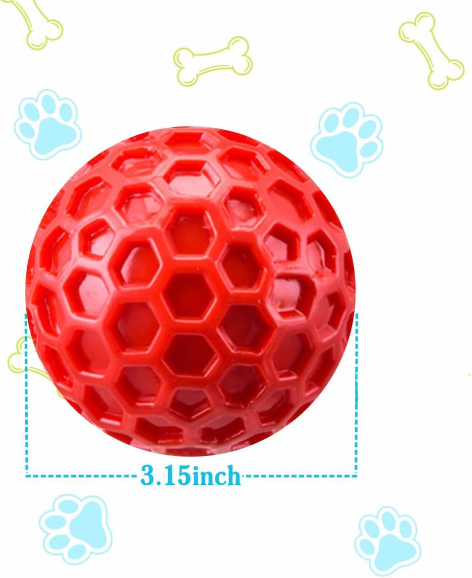 3 PCS Indestructible Squeaky Dog Toy Balls Carrot for Aggressive Chewers Interactive Dog Toys to Keep Them Busy Rubber Chew Toy for Large Medium Breeds Outdoor