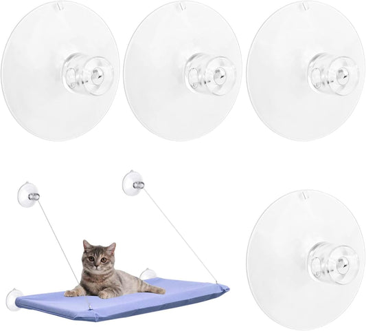 4 Pcs Thick Suction Cup Cat Window Perches Window Hammock Replacement Suction Cup for Cat Seat Perch Hammock Hanging Pet Supplies (Classic Style)